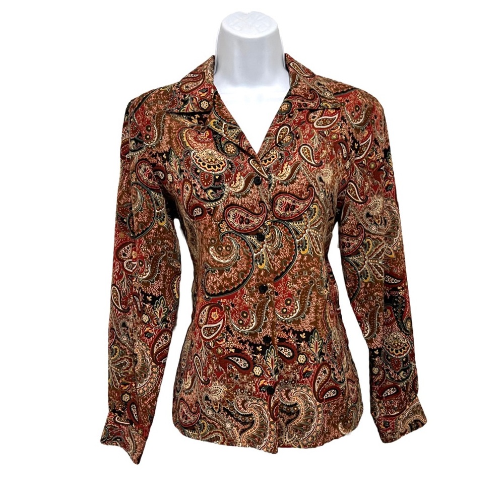 Vintage 90s Paisley Long Sleeve Shirt